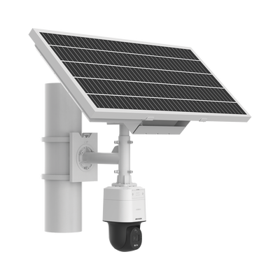 Kit Solar IP All in One / Cámara PT ColorVu 4 Megapixel / Lente 4 mm / Panel Solar / Batería de Respaldo de Litio 23.2Ah (Has