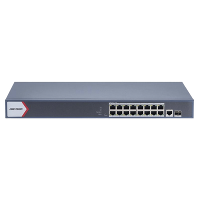 Switch Gigabit PoE+ / Monitoreable / 16 Puertos 1000 Mbps PoE+ / 1 Puerto 1000 Mbps de Uplink / 1 Puerto SFP /  Configurac...