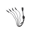 HIKVISION DS-5WAYC - Cable de Distribución de Alimentación / 5 Vías / 4 Cámaras TurboHD / 12 VCC / 500 mA por Canal / Conector Plug | SIERRA STORE
