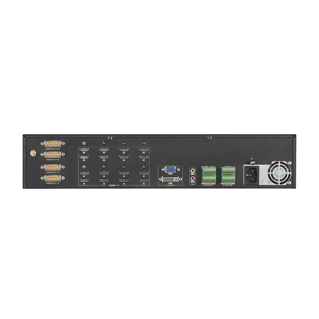 HIKVISION DS-6916UDI(B) - Decodificador de Vídeo de 16 Salidas HDMI 4K / Soporta hasta 128 canales de Vídeo Simultáneos / Videowall | SIERRA STORE