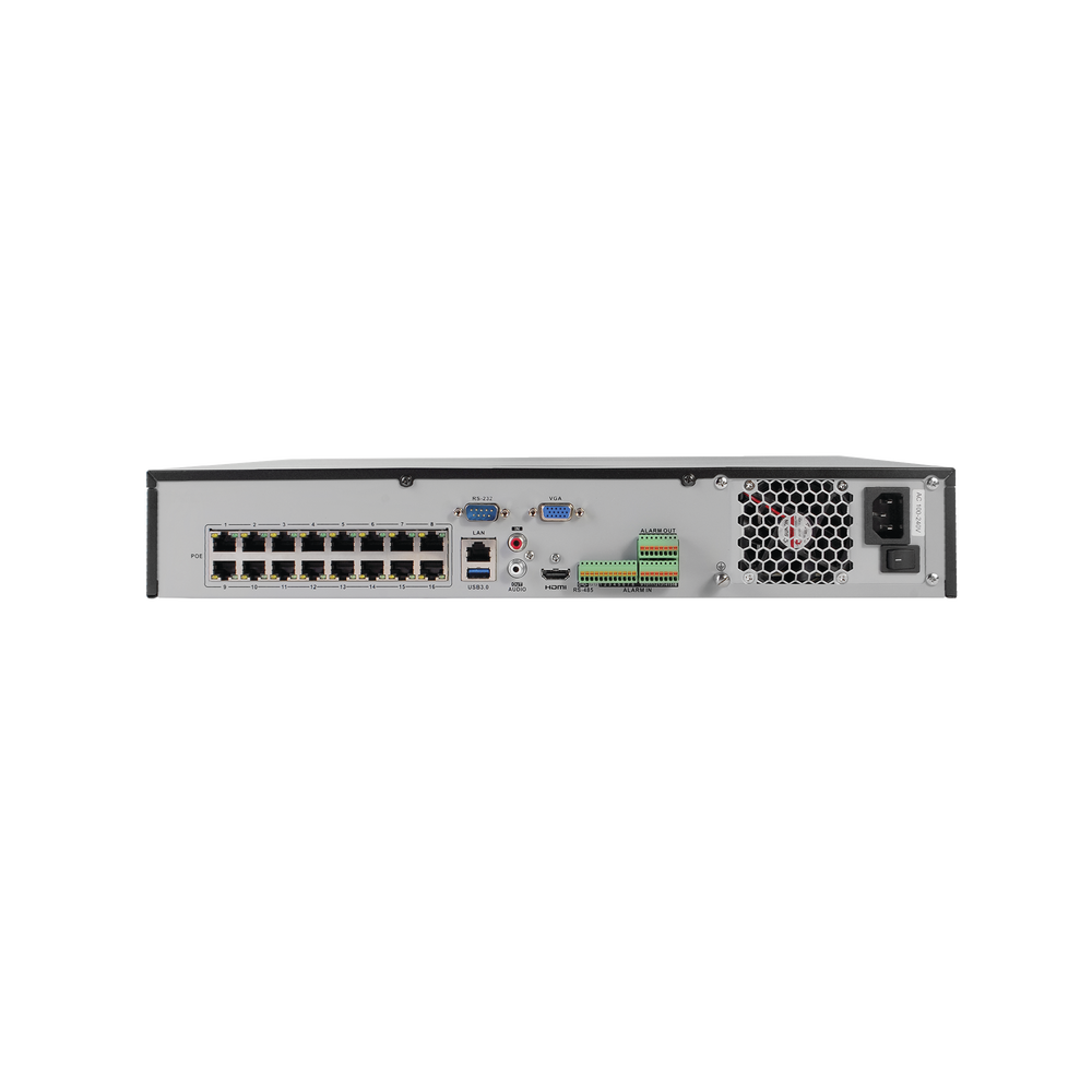 HIKVISION DS-7732NI-I4/16P - NVR 12 Megapixel (4K) / 32 Canales IP / 16 Puertos PoE+ / Switch PoE 300 mts / HDMI en 4K / Soporta POS | SIERRA STORE