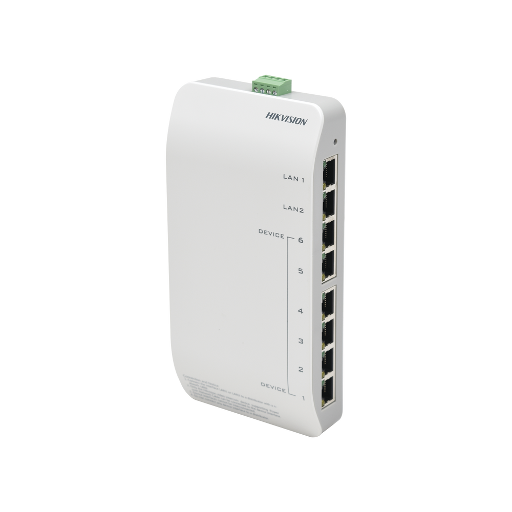 HIKVISION DS-KAD606-N - Distribuidor PoE (propietario) de Audio y Vídeo / Soporta Hasta 6 dispositivos / Compatible con Frente de | SIERRA STORE