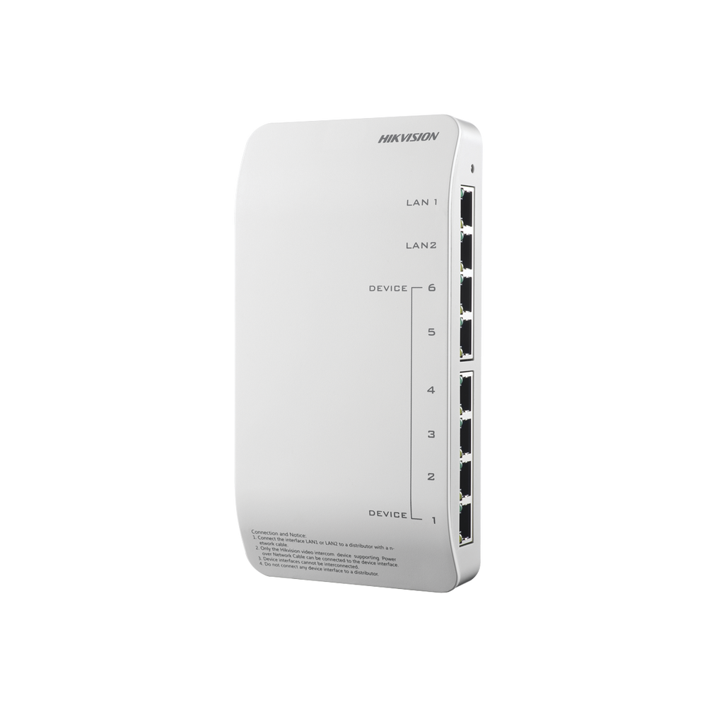 HIKVISION DS-KAD606-N - Distribuidor PoE (propietario) de Audio y Vídeo / Soporta Hasta 6 dispositivos / Compatible con Frente de | SIERRA STORE