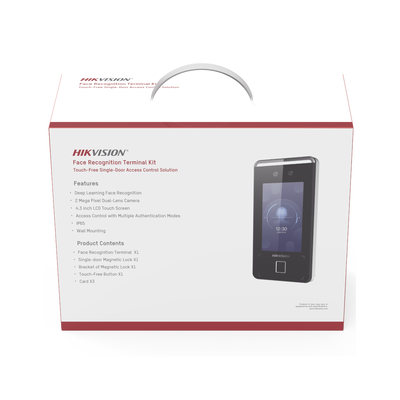 Kit de Control de Acceso TODO INCLUIDO con Lector de Rostros, QRs , Tarjetas y Huellas / 3,000 Rostros / Compatible con App H
