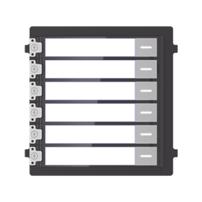 Módulo de Botones Para Videoportero Modular / Llamada de un solo Toque / Soporta Hasta 6 Monitores Principales - HIKVISION