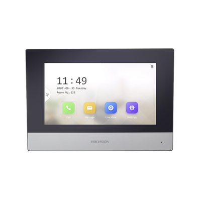 Monitor IP WiFi Touch Screen 7" para Videoportero IP  / Vídeo en Vivo / PoE Estándar / Apertura Remota / Llamada Entre Mon...