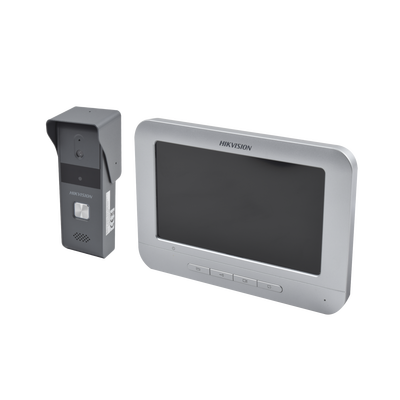 Kit de Videoportero Analógico con Pantalla LCD a Color de 7" / Frente de Calle para Exterior IP65 / Salida de Relevador HI...