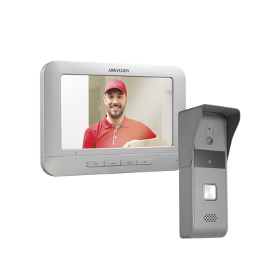 Kit de Videoportero Analógico con Pantalla LCD a Color de 7" / Frente de Calle para Exterior IP65 / Salida de Relevador - ...