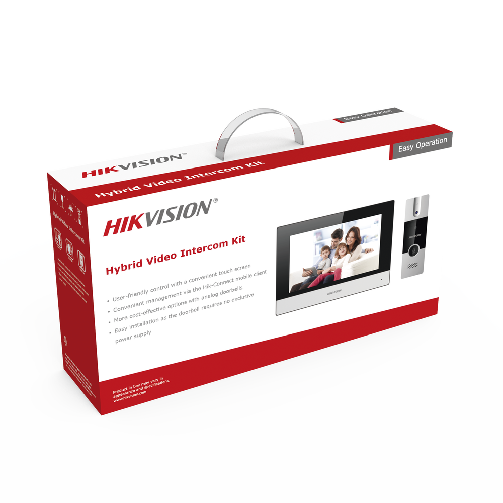 HIKVISION DS-KIS302-P - Kit de Videoportero Híbrido de Plastico / IP a 4 Hilos con Función de Llamada a App Hik-Connect / Monitor se | SIERRA STORE
