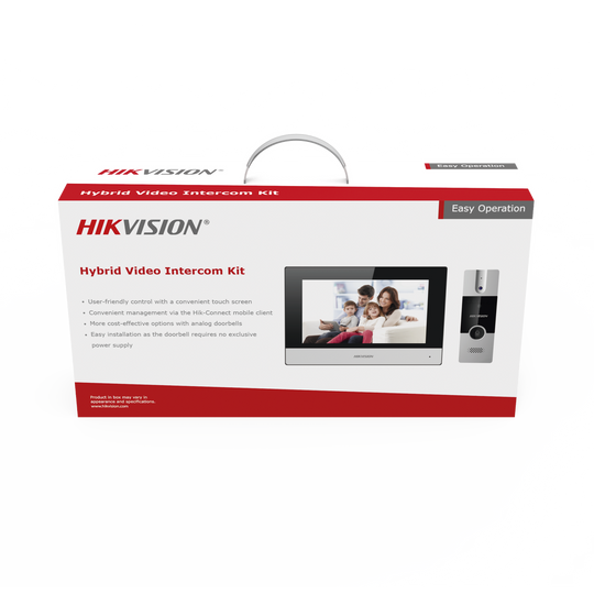 HIKVISION DS-KIS302-P - Kit de Videoportero Híbrido de Plastico / IP a 4 Hilos con Función de Llamada a App Hik-Connect / Monitor se | SIERRA STORE