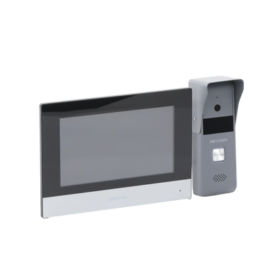 Kit de Videoportero Analógico de Metal / IP a 4 Hilos con Función de Llamada a App Hik-Connect / Monitor se Conecta a Inte...