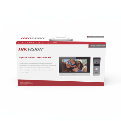 Kit de Videoportero Analógico de Metal / IP a 4 Hilos con Función de Llamada a App Hik-Connect / Monitor se Conecta a Interne