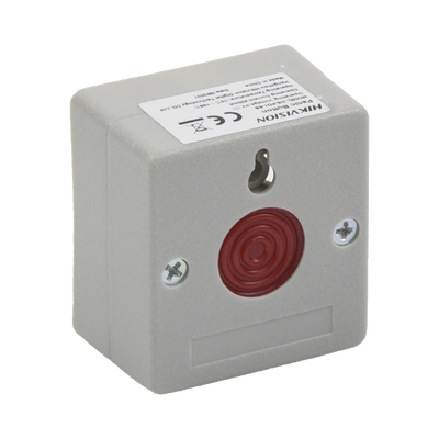 Botón de Pánico Cableado / Compatible con Cualquier Panel de Alarma / LLave de Seguridad / NA/NC / Material Retardante al ...