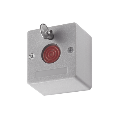 Botón de Pánico Cableado / Compatible con Cualquier Panel de Alarma / LLave de Seguridad / NA/NC / Material Retardante al ...