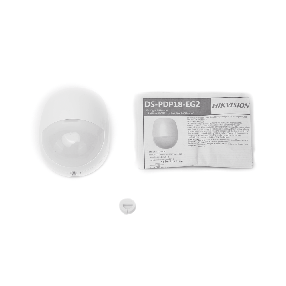 HIKVISION DS-PDP18-EG2(P) - Detector PIR Cableado / Inmunidad a Mascotas 10 kg / Alcance 18 m (59.1 ft) / Ángulo 85.9° / 9-16 VDC | SIERRA STORE