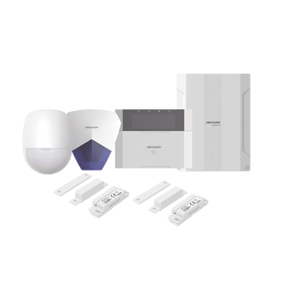 KIT Panel de Alarma  AX HYBRID PRO / 1 Panel Híbrido / 1 Teclado LCD / 1 PIR / 2 Contactos Magnéticos / 1 Sirena Azul | SIERR