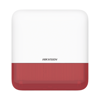 (AX PRO) Sirena Inalámbrica con Estrobo Rojo para Exterior IP65 / 110 dB HIKVISION - Vista 2