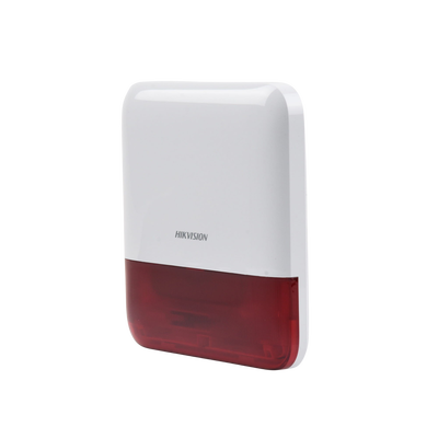(AX PRO) Sirena Inalámbrica con Estrobo Rojo para Exterior IP65 / 110 dB HIKVISION - Vista 3