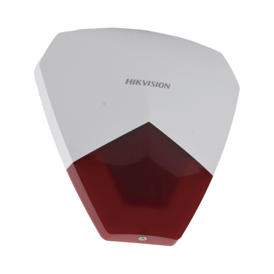 Sirena Estrobo Cableada Hikvision / Ideal para cualquier Panel de Alarma / Roja / 105 dB / Protección IP54 HIKVISION - Vis...