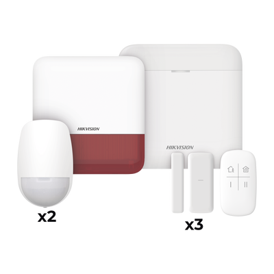 (AX PRO) KIT de Alarma AX PRO con GSM (3G/4G) / Incluye: 1 Hub con bateria de respaldo / 2 Sensores PIR / 3 Contactos Magn...
