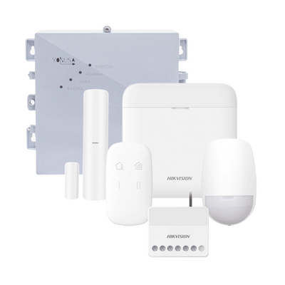(AX PRO + YONUSA) KIT de Alarma AX PRO / Incluye: 1 Hub con bateria de respaldo / 1 Energizador 2500Mts Lineales / 1 Relev...