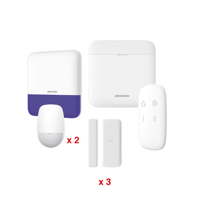 (AX PRO) KIT de Alarma AX PRO / Incluye: 1 Hub con batería de respaldo / 2 Sensores PIR / 3 Contactos Magnéticos mini / 1 ...