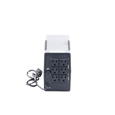 UPS de 600 VA / 360W / Protección Contra Sobrecarga y Descarga / Entrada y Salida 120 VCA / 6 Tomas NEMA 5-15R (4 con Resp...