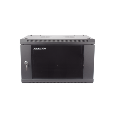 Gabinete para Montaje en Pared - Piso / Puerta de Cristal Templado / Cuerpo Fijo / 6 Unidades de Rack / 19" / Fabricado en...