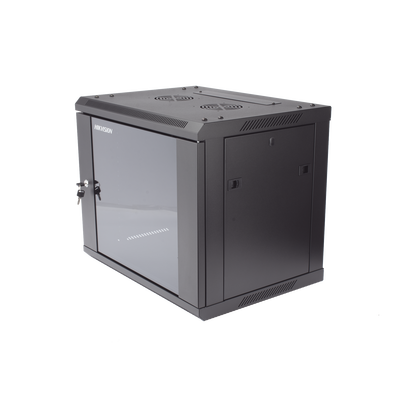 Gabinete para Montaje en Pared - Piso / Puerta de Cristal Templado / Cuerpo Fijo / 9 Unidades de Rack / 19" / Fabricado en...