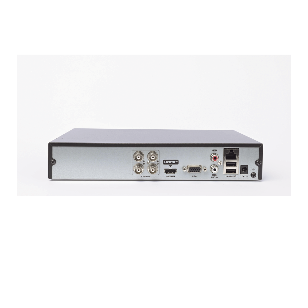 HiLook by HIKVISION DVR-204U-M1(E) - DVR Híbrido / 8 Canales Combinados / 4 TurboHD + 4 IP / 8 Megapíxel (4K) / H.265+ / Audio por | SIERRA STORE