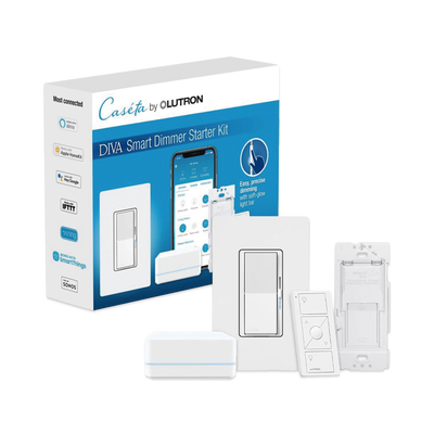 (Caseta Wireless) Kit Hub controlador, atenuador, control remoto PICO, base de pared y tapa. LUTRON CASETA WIRELESS - Vista 2