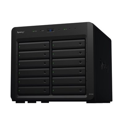 Unidad de Expansión Synology DX1222 | 12 Bahías para HDD/SSD SATA 3.5" o 2.5" | Intercambio en Caliente | Puerto Mini-SAS ...