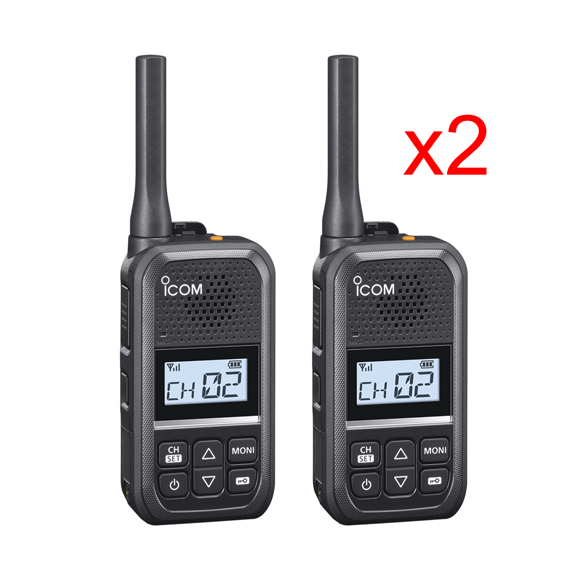 (DUO) Radio Portátil Analógico, 2W, 16 Canales, 450-470 MHZ - ICOM