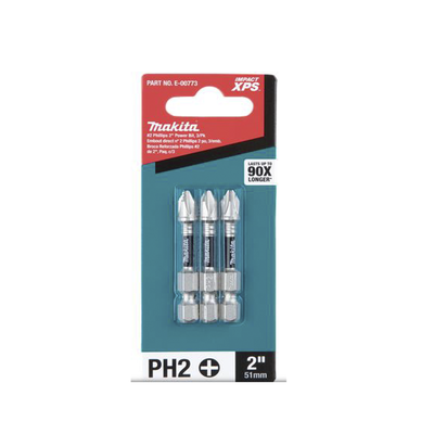 Punta Reforzada de 2" Phillips #2 Impact XPS®, Paquete con 3 piezas MAKITA - Vista 2