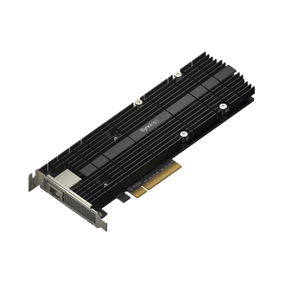 Adaptador Combinado SSD M.2 y 10 GbE | PCIe 3.0 x8 | 2 Ranuras NVMe M.2 22110/2280 | Puerto 10GBASE-T RJ45 | Autonegociaci...