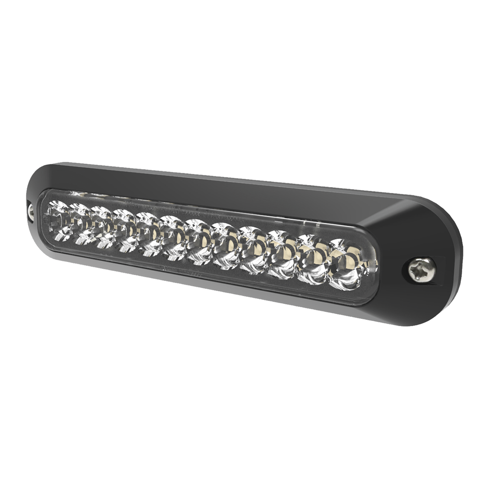 Luz Perimetral / 12 LEDs Ultra Brillantes / Rojo-Azul / 70 Patrones / 12-24 VCC / 6.2" (0.52 ft) x 0.8" (0.07 ft) x 1.4" (0.12 ft) | SIERRA STORE