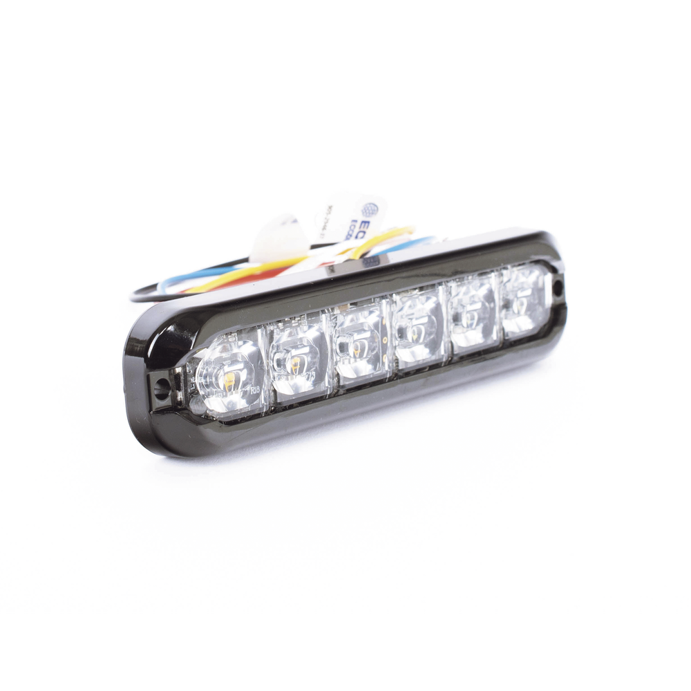Luz LED de Advertencia Direccional / 12 LED Duales / Montaje Curvo 120° / IP69K e IP67 / 69 Patrones de Destello / Alimentación 12-24V | SIERRA STORE