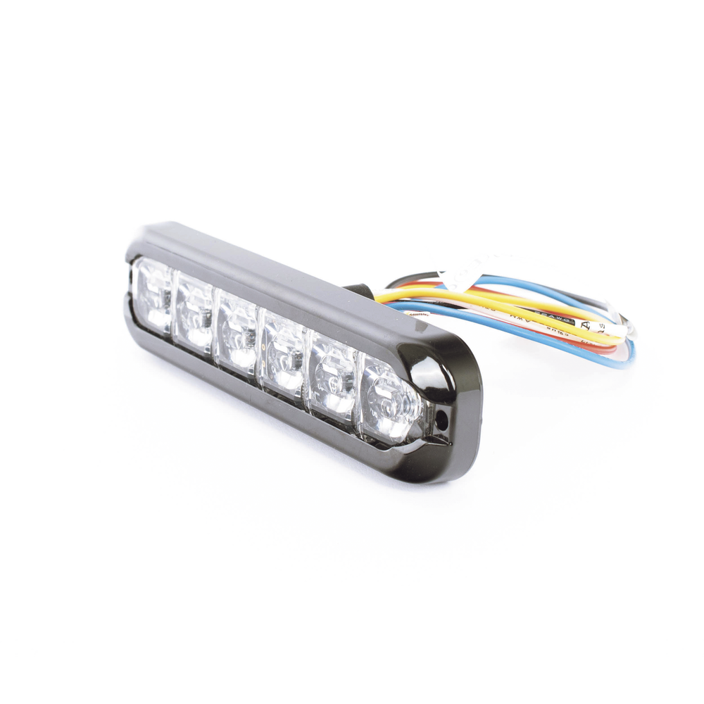 Luz LED de Advertencia Direccional / 12 LED Duales / Montaje Curvo 120° / IP69K e IP67 / 69 Patrones de Destello / Alimentación 12-24V | SIERRA STORE