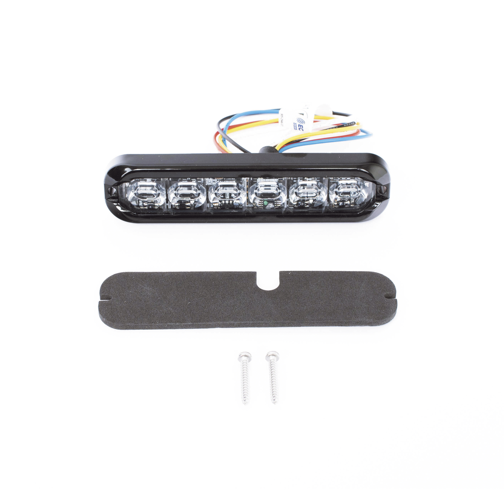 Luz LED de Advertencia Direccional / 12 LED Duales / Montaje Curvo 120° / IP69K e IP67 / 69 Patrones de Destello / Alimentación 12-24V | SIERRA STORE