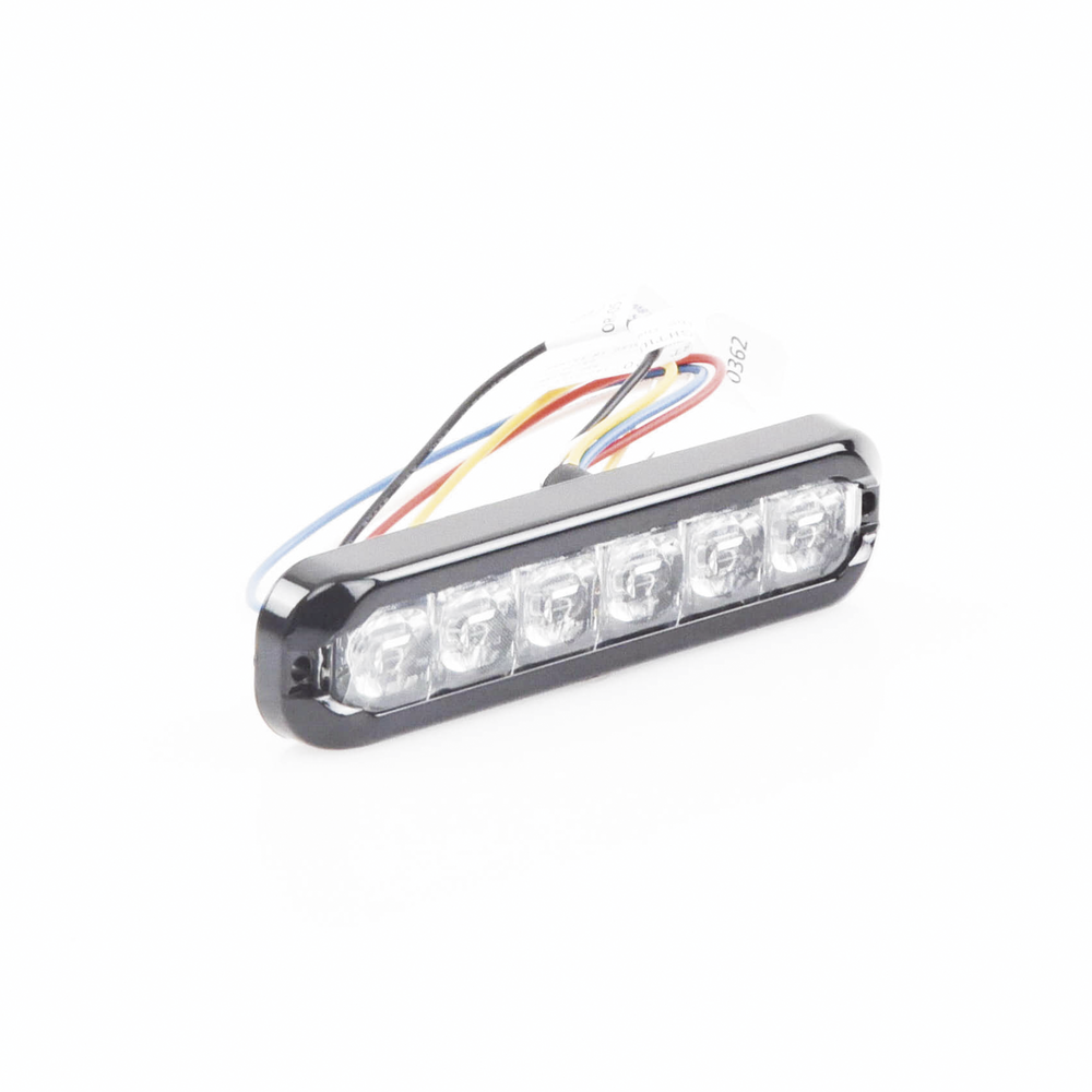 Luz de Advertencia Direccional / 12 LED Dual Color / Montaje Curvo 120° / IP69K / 12-24V / 69 Patrones | SIERRA STORE