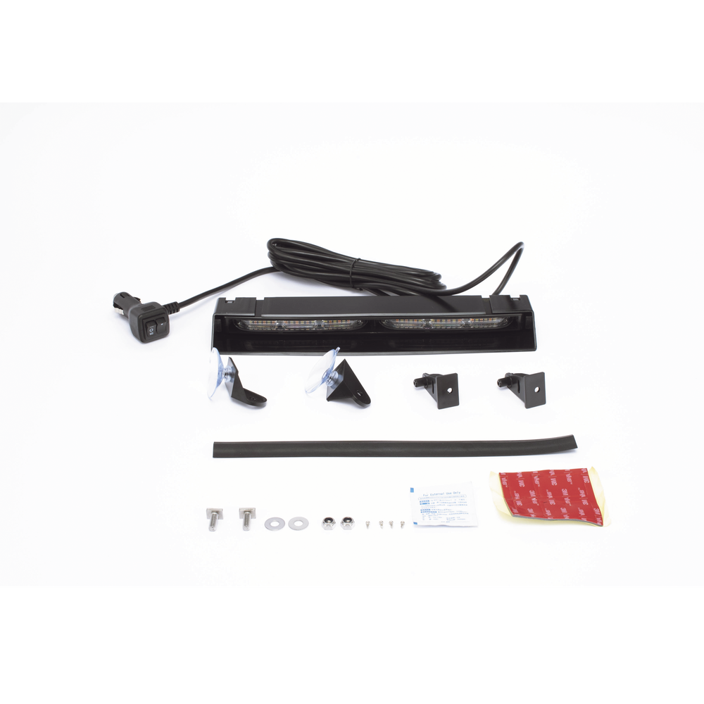 Luz de Visera LED / Dual Color Ámbar/Blanco / 67 Patrones de Destello / 12-24 Vcc / Perfil 1.3 pulgadas / Certificación SAE Clase I | SIERRA STORE