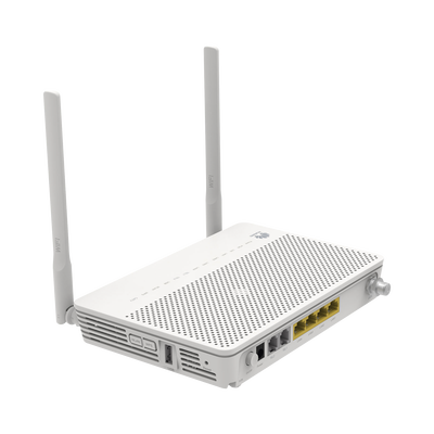 ONT GPON OptiXstar WiFi 2.4GHz 4 puertos GE + 1 puerto CATV + 2 POTS, hasta 300 Mbps - HUAWEI
