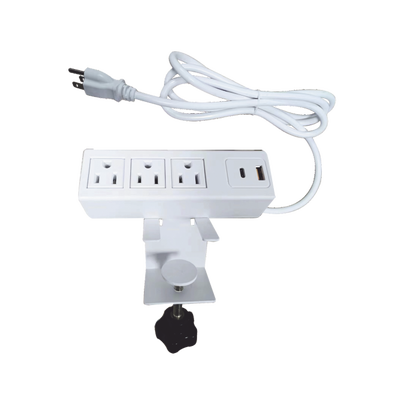 Tomacorriente para Escritorio / Cuenta con Bracket Ajustable a Diferentes Grosores / 3 Contactos 110VCA / 2 Contactos para...