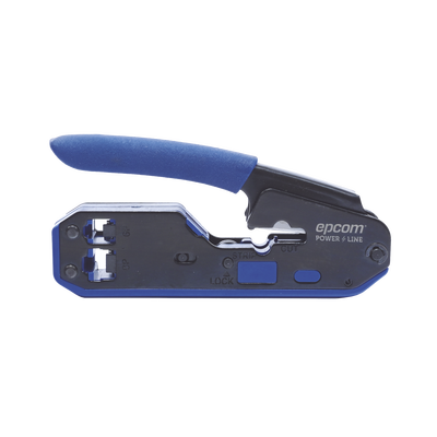 Pinza SLIM para Corte y Terminado de Plugs RJ45/RJ11, Acero al Carbón y Mango Ergonómico. - EPCOM POWERLINE
