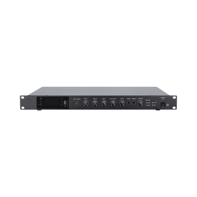 Amplificador de Audio | 1 canal | 350 W | Sistema 100V y Baja Impedancia | 4 Entradas de Micrófono Balanceadas | Bluetooth...