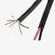Bobina de Cable Siamés Cat5e CCA + 2 Cables Gruesos (16 AWG) para Alimentar Cámaras Más Lejos / 305 Metros (1000 Pies) / I...