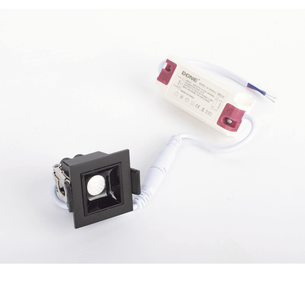 EPCOM INDUSTRIAL EPIDL2W - Reflector Empotrable LED / 2 W / 110 VCA / 110 lúmenes / Haz 45° / Luz Fría 6000 K / IP20 / 50,000 hrs | SIERRA STORE