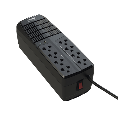 Regulador de Voltaje 2000 VA-1000 W / 4 Contactos con AVR / 4 Contactos con Supresor de Picos / Protección RJ11 - EPCOM PO...