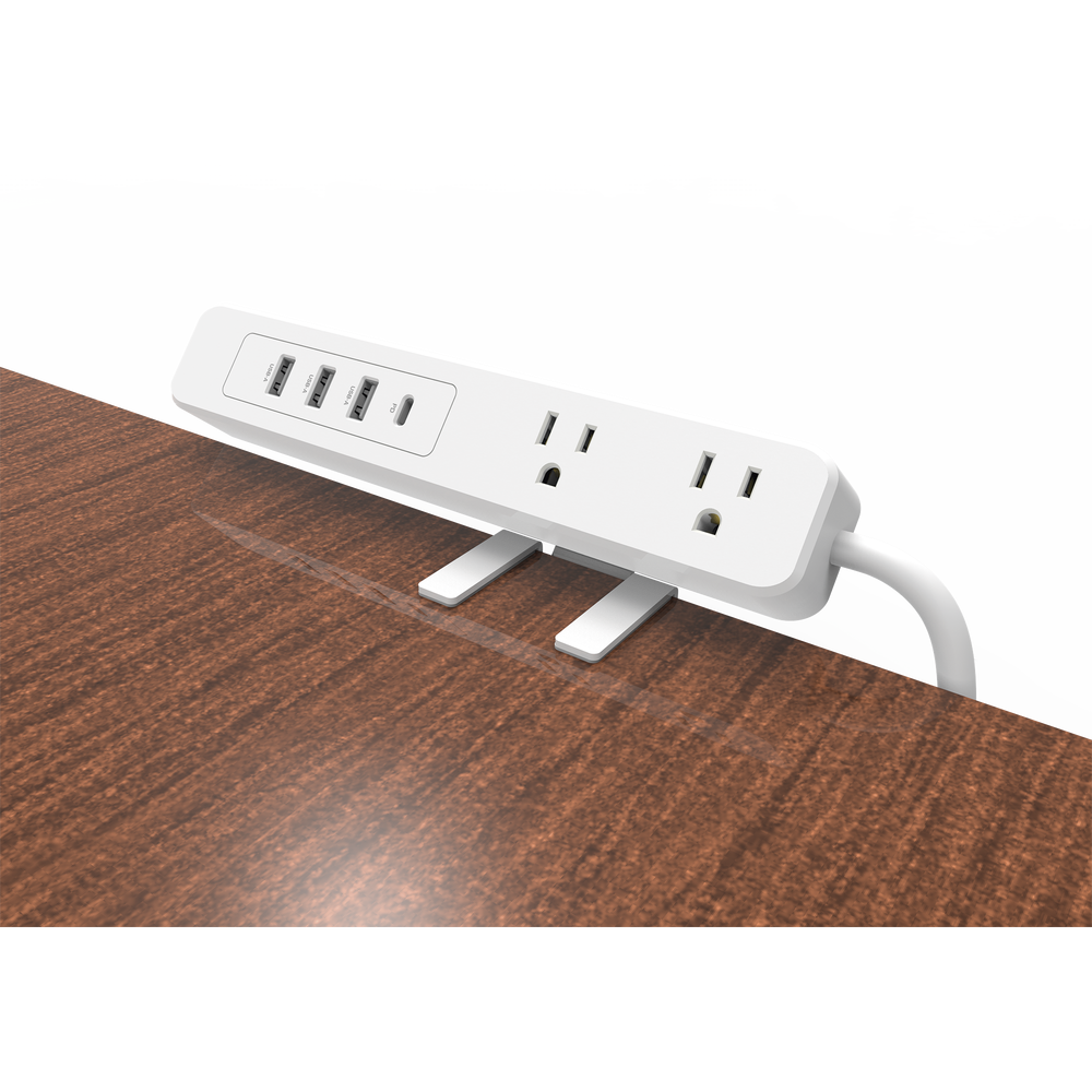 Multiconto de Escritorio / Carga Rápida 65 W / 2 x NEMA 5-15P / 1 x USB-C PD / 3 x USB-A / Cable 1.5 m (4.9 ft) / 1560 W Total | SIERRA STORE