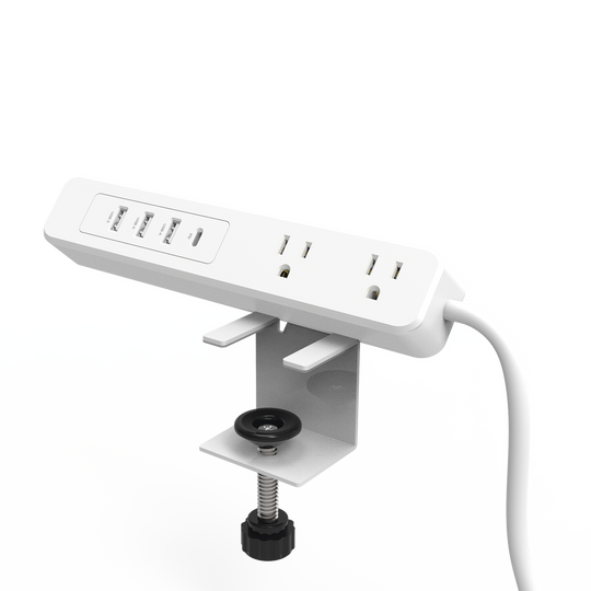 Multiconto de Escritorio / Carga Rápida 65 W / 2 x NEMA 5-15P / 1 x USB-C PD / 3 x USB-A / Cable 1.5 m (4.9 ft) / 1560 W Total | SIERRA STORE